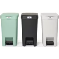   Brabantia StepUp szelektív szemetes szett, 3db eltérő színű kuka, 16L, 91% újrahasznosított műanyag