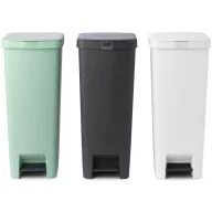   Brabantia StepUp szelektív szemetes szett, 3db eltérő színű kuka, 40L, 91% újrahasznosított műanyag