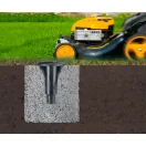 Műanyag konzol betonalapba való erős rögzítés.