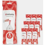   Brabantia PerfectFit méretpontos szemeteszsák, B méret, 5-7L, Multipack 200 zsák, 10 tekercs, 20 zsák/tekercs