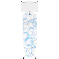   Brabantia vasalódeszka fix tálcával gőzállomásokhoz 124x38cm - B méret, fehér váz, PerfectFlow buborék huzat