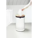 Brabantia Laundry Bin szennyestartó, hengeres, 60L, parafa fedő, acél, fehér