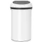 Brabantia Touch Bin nyomófedeles szemetes, 60L, fehér acél test, fehér fedő
