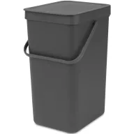   Brabantia Sort & Go konyhai szemetes felnyitható fedővel, 16L, sötétszürke