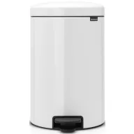   Brabantia NewIcon pedálos szemetes lecsapódásgátló fedővel, 20L, acél, fehér
