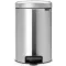 Brabantia NewIcon pedálos szemetes lecsapódásgátló fedővel, 12L, rozsdamentes, ujjlenyomatmentes