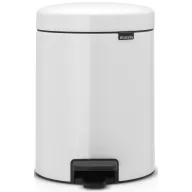   Brabantia NewIcon pedálos szemetes lecsapódásgátló fedővel, 5L, acél, fehér