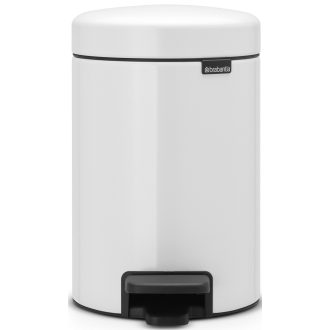   Brabantia NewIcon pedálos szemetes lecsapódásgátló fedővel, 3L, acél, fehér