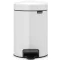 Brabantia NewIcon pedálos szemetes lecsapódásgátló fedővel, 3L, acél, fehér