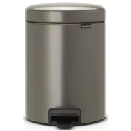   Brabantia NewIcon pedálos szemetes lecsapódásgátló fedővel, 5L, acél, platinaszürke