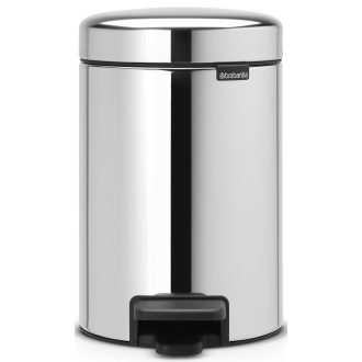   Brabantia NewIcon pedálos szemetes lecsapódásgátló fedővel, 3L, rozsdamentes, fényes