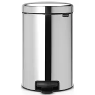   Brabantia NewIcon pedálos szemetes lecsapódásgátló fedővel, 12L, rozsdamentes, fényes