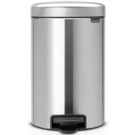   Brabantia NewIcon pedálos szemetes lecsapódásgátló fedővel, 12L, rozsdamentes, selyem