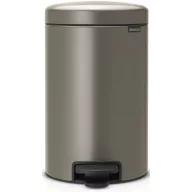   Brabantia NewIcon pedálos szemetes lecsapódásgátló fedővel, 12L, acél, platinaszürke