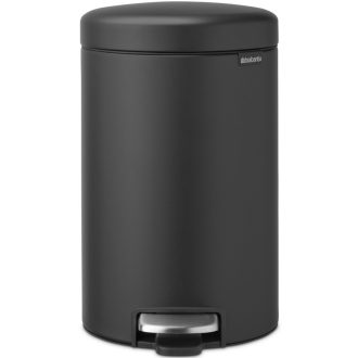   Brabantia NewIcon pedálos szemetes lecsapódásgátló fedővel, 12L, acél, határtalan szürke