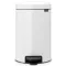 Brabantia NewIcon pedálos szemetes lecsapódásgátló fedővel, acél tartály, 12L, acél, fehér
