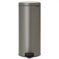   Brabantia NewIcon pedálos szemetes lecsapódásgátló fedővel, 30L, acél, platinaszürke
