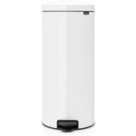   Brabantia NewIcon pedálos szemetes lecsapódásgátló fedővel, acél tartály, 30L, acél, fehér
