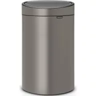   Brabantia Touch Bin New Soft-Touch nyomófedeles szemetes, 40L, acél, platinaszürke