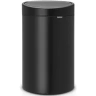   Brabantia Touch Bin New Soft-Touch nyomófedeles szemetes, 40L, acél, matt fekete