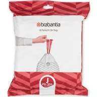   Brabantia PerfectFit méretpontos szemeteszsák, J méret, 20-25L, visszazárható adagoló csomag, 40 zsák/csomag