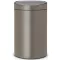 Brabantia Touch Bin New Recycle nyomófedeles szelektív kuka, 23+10L, acél platinaszürke