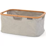   Brabantia összecsukható szennyeshordozó kosár, bambusz perem, 40L, textil, szürke