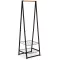 Brabantia Linn kis polcos ruhatartó állvány, 60,6x190x57cm, 2db állítható magasságú rácsos polc, bambusz rúd, acél váz, fekete
