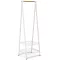Brabantia Linn kis polcos ruhatartó állvány, 60,6x190x57cm, 2db állítható magasságú rácsos polc, bambusz rúd, acél váz, fehér