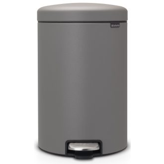   Brabantia NewIcon pedálos szemetes lecsapódásgátló fedővel, 20L, acél, betonszürke