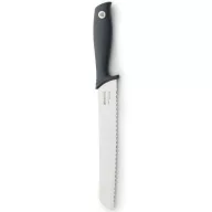   Brabantia TASTY+ kenyérvágó kés, 20 cm r.m. acél penge, ujjvédős műanyag markolat, sötétszürke