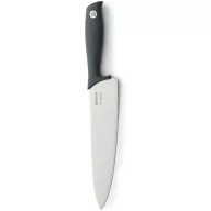   Brabantia TASTY+ szakácskés, 20 cm r.m. acél penge, ujjvédős műanyag markolat, sötétszürke