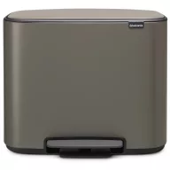   Brabantia Bo Pedal Bin pedálos szelektív kuka, 3x11L, acél, platinaszürke