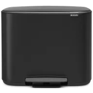   Brabantia Bo Pedal Bin pedálos szelektív kuka, 3x11L, acél, matt fekete