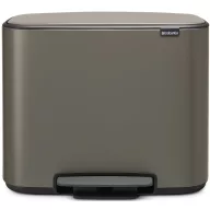   Brabantia Bo Pedal Bin pedálos szelektív kuka, 11+23L, acél, platinaszürke