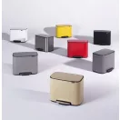 Brabantia Bo Pedal Bin pedálos szelektív kuka, 3x11L, acél, betonszürke