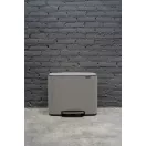 Brabantia Bo Pedal Bin pedálos szelektív kuka, 11+23L, acél, betonszürke ásványi textúra