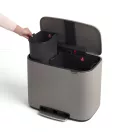 Brabantia Bo Pedal Bin pedálos szelektív kuka, 11+23L, acél, betonszürke ásványi textúra