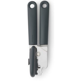   Brabantia TASTY+ konzervnyitó, palakcnyitóval, akasztóval, rozsdamentes, műanyag, sötétszürke