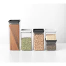 Brabantia tárolóedény 2,5L, halmozható, légmentesen záró fedő, sötétszürke