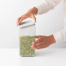 Brabantia tárolóedény 1,6L, halmozható, légmentesen záró fedő, világosszürke