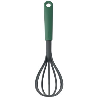   Brabantia TASTY+ habverő és szűrőkanál, beépített tartóval peremekhez, akasztóval, hőálló, műanyag, platinazöld