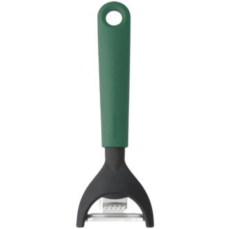   Brabantia TASTY+ zöldségpucoló, citromhéj-kaparóval, bal- és jobbkezes használat, akasztóval, rozsdamentes, műanyag, platinazöld