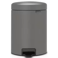   Brabantia NewIcon pedálos szemetes lecsapódásgátló fedővel, 5L, acél, betonszürke