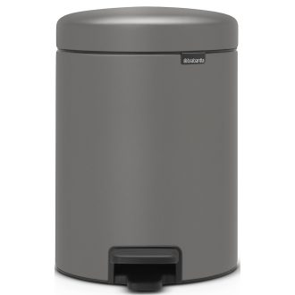   Brabantia NewIcon pedálos szemetes lecsapódásgátló fedővel, 5L, acél, betonszürke