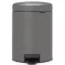 Brabantia NewIcon pedálos szemetes lecsapódásgátló fedővel, 5L, acél, betonszürke