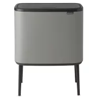   Brabantia Bo Touch Bin nyomófedeles hulladékgyűjtő, 36L, acél, betonszürke