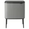 Brabantia Bo Touch Bin nyomófedeles szelektív kuka, 3x11L, acél, betonszürke
