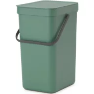   Brabantia Sort & Go konyhai szemetes felnyitható fedővel, 12L, platinazöld