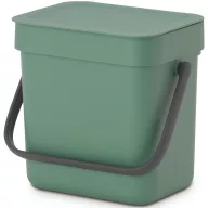   Brabantia Sort & Go konyhai szemetes felnyitható fedővel, 3L, platinazöld